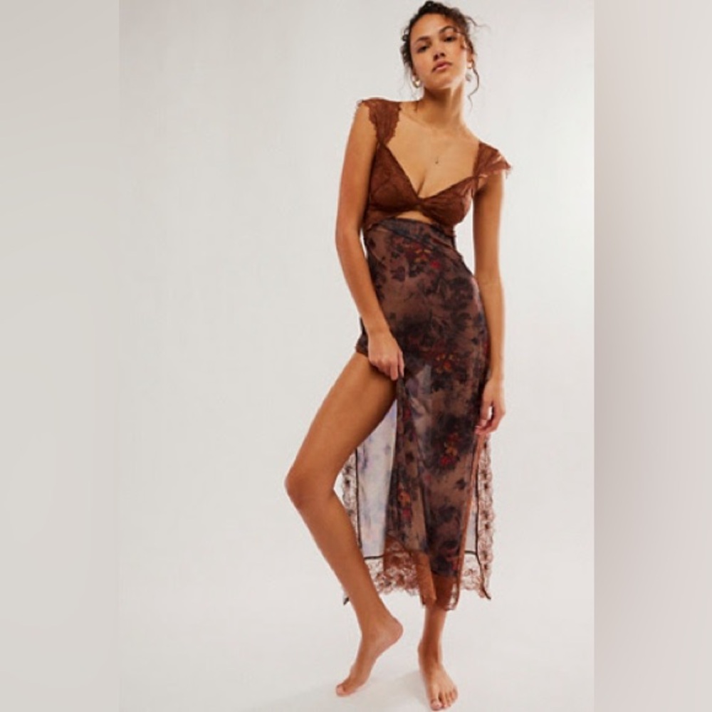 FREE PEOPLE - SUDDENLY FINE MAXI SLIP / COLOR: BIRCH COMBO